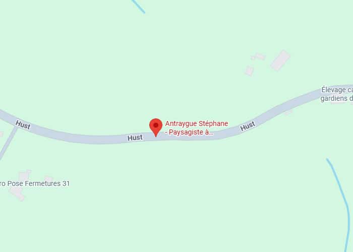 Paysagiste Antraygue Stéphane : Trouvez-le à Hust Carte routière Hust montrant la localisation du paysagiste Antraygue Stéphane (épingle rouge). Autres POI: Élevage canin et Pose Fermetures 31.